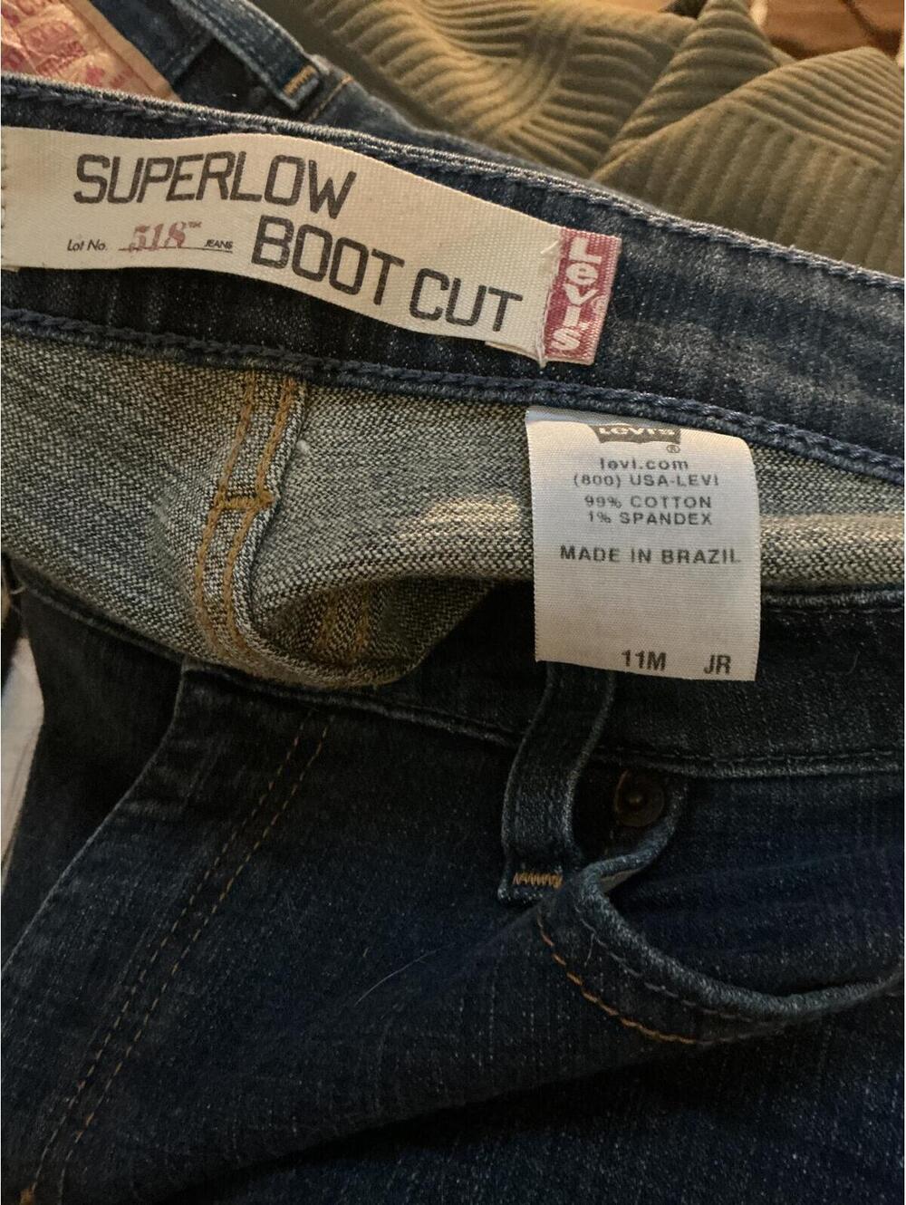 Levi's Superlow Bootcut 518 Jeans 11m Jr. - Picture 4 of 4